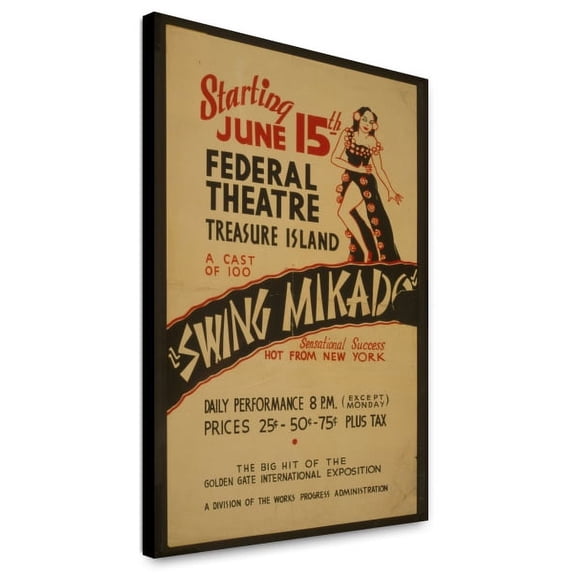 Canvas Print: Federal Theatre On Treasure Island Swing Mikado A Cast Of 100
