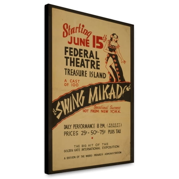 Canvas Print: Federal Theatre On Treasure Island Swing Mikado A Cast Of 100