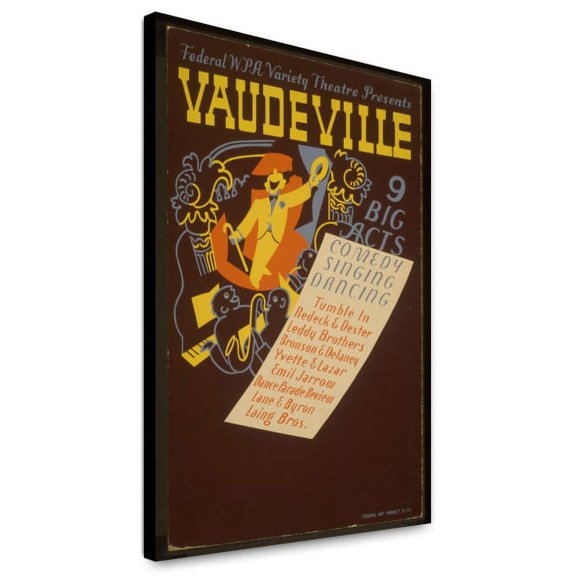 Canvas Print: Federal Wpa Variety Theatre Presents Vaudeville 9 Big Acts
