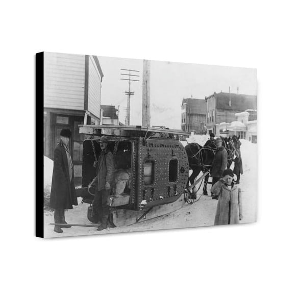 Canvas Print: Firebox For First Copper River Steamer, circa 1900