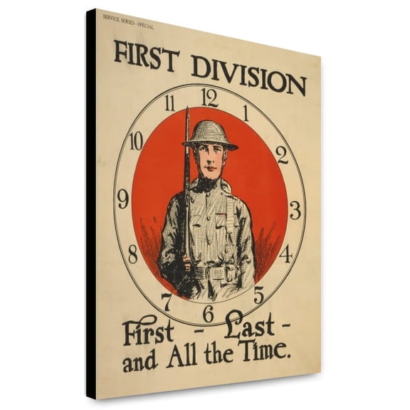 Canvas Print: First Division First - Last - And All The Time., 1918