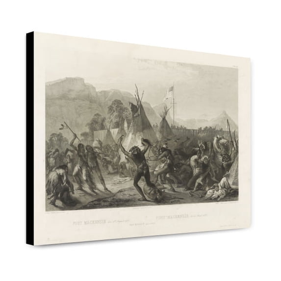 Canvas Print: Fort Mackenzie Den 28ten August 1833. Fort Mackenzie Le 28 Aout