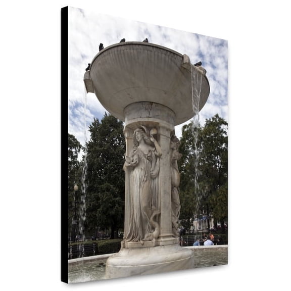 Canvas Print: Fountain At Center Of Dupont Circle, NW, Washington, D.C., 2010