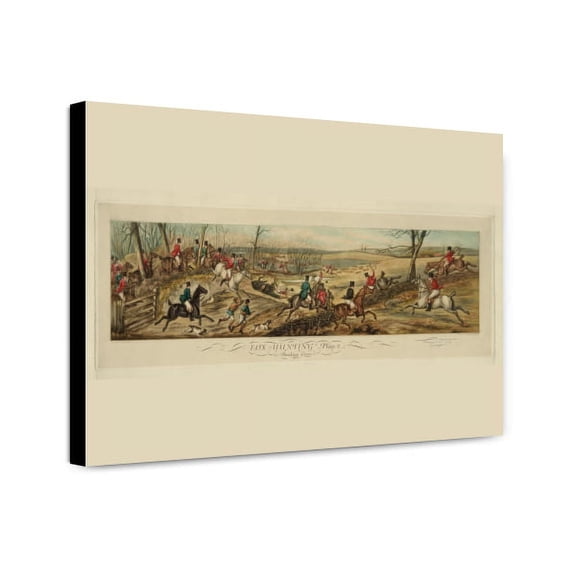 Canvas Print: Fox Hunting Plate 2. Breaking Cover