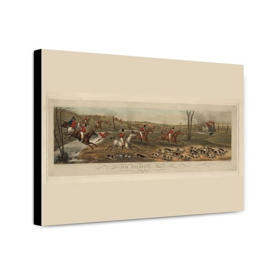 Canvas Print: Fox Hunting Plate 3. Full Cry