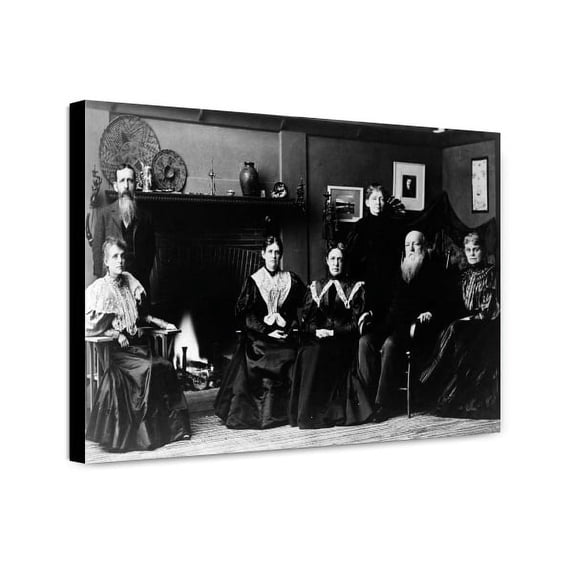 Canvas Print: Frances Benjamin Johnston Posed With Six Members Of Her Family, By