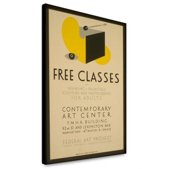 Canvas Print: Free Classes In Drawing, Painting, Sculpture And Photography For