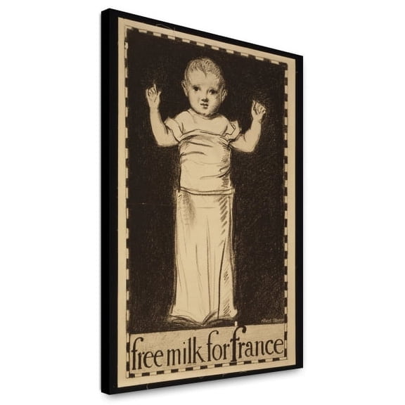 Canvas Print: Free Milk For France, 1917