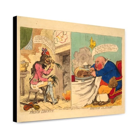 Canvas Print: French Liberty - British Slavery, 1792