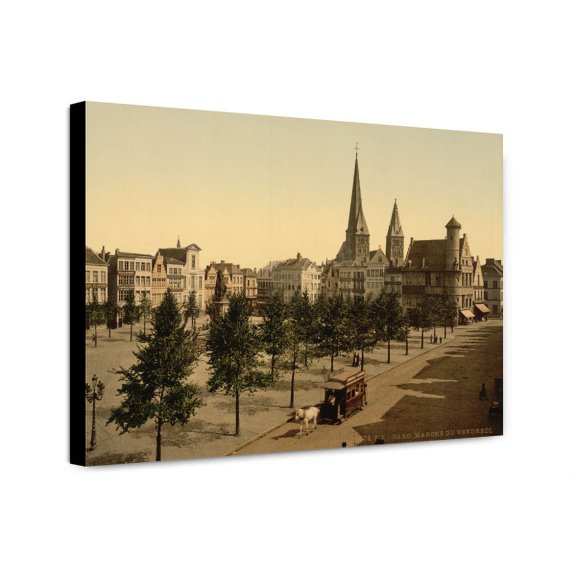 Canvas Print: Friday Market, Statue Of John (I.E., Jacob) Of Artevelde, Ghent