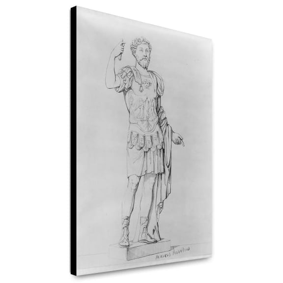 Canvas Print: Full-Length Statue Of Marcus Aurelius, Emperor Of Rome, Standing