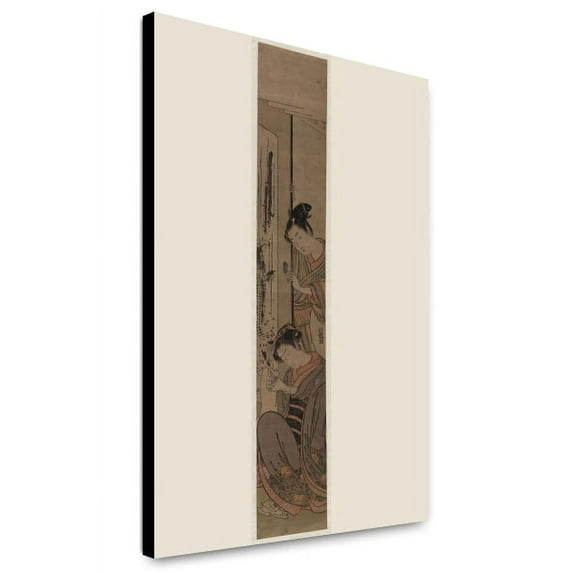 Canvas Print: Fumi Yomu Onna To Nozoku Wakashu, circa 1773