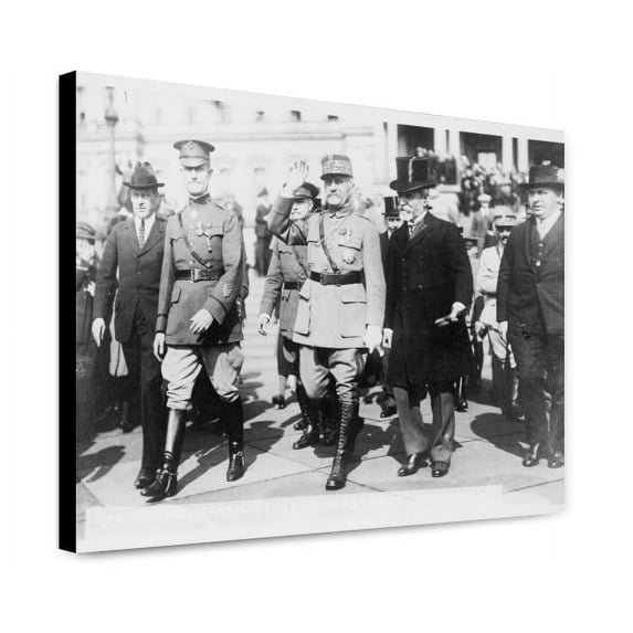 Canvas Print: Gen. Connors, Marshal Foch, Ambassador Jusserand, 1921