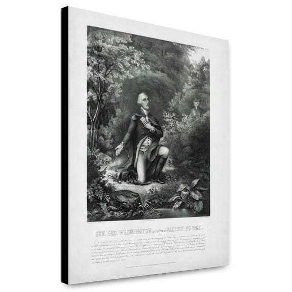 Canvas Print: Gen. Geo. Washington In Prayer At Valley Forge