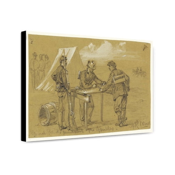 Canvas Print: General Patricks Punishment For Gamblers, 1863