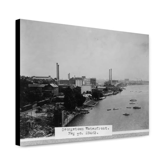 Canvas Print: Georgetown Waterfront, circa 1909