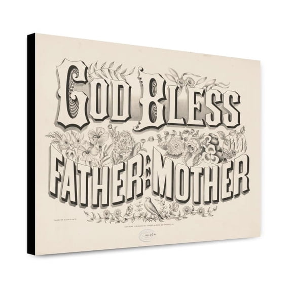 Canvas Print: God Bless Father And Mother, 1876