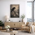 thumbnail image 1 of Canvas Print Gothic Crow Wall Art Dark Academia Decorative for Living Room Bedroom - 32"x48", 1 of 8