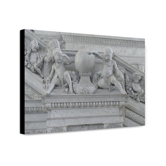 Canvas Print: Great Hall. Detail Of Cherubs Representing America And Africa On