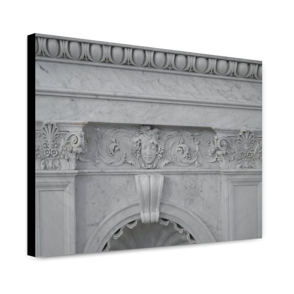 Canvas Print: Great Hall. Detail Of Relief And Capitals. Library Of Congress