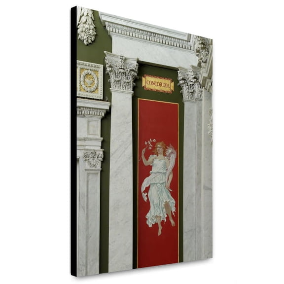 Canvas Print: Great Hall, Second Floor, North Corridor. Pompeiian Panel Depicting