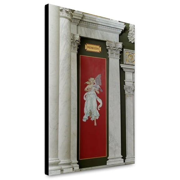 Canvas Print: Great Hall, Second Floor, South Corridor. Pompeiian Panel Depicting