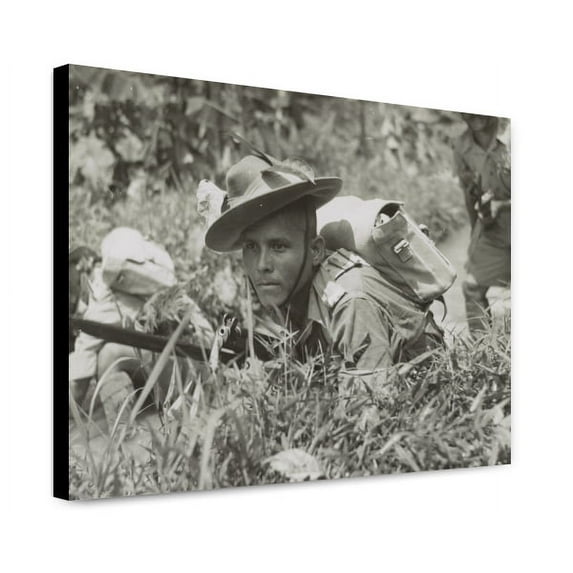 Canvas Print: Gurkhas Train In Malayan Jungle The 9th Burkhas Have Had Some