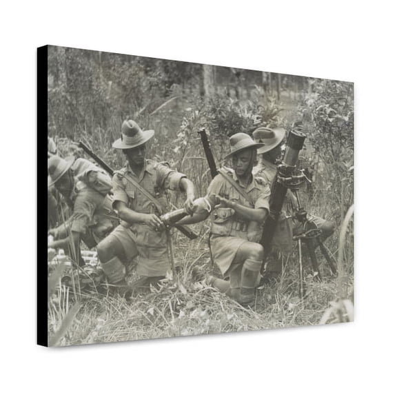 Canvas Print: Gurkhas Train In Malayan Jungle The 9th Burkhas Have Had Some