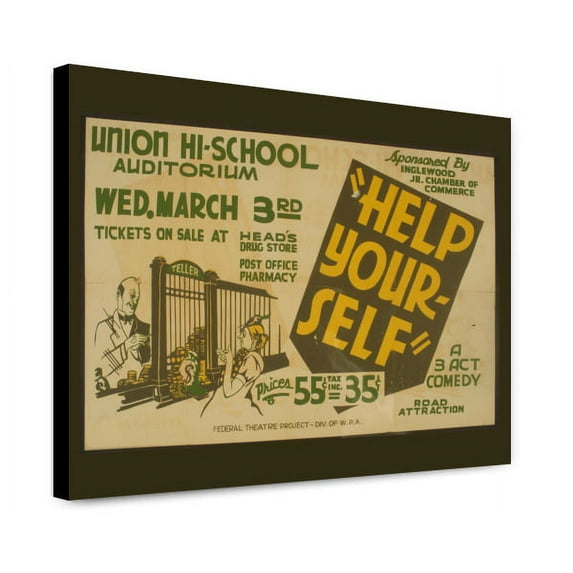 Canvas Print: Help Your-Self A 3 Act Comedy., 1937
