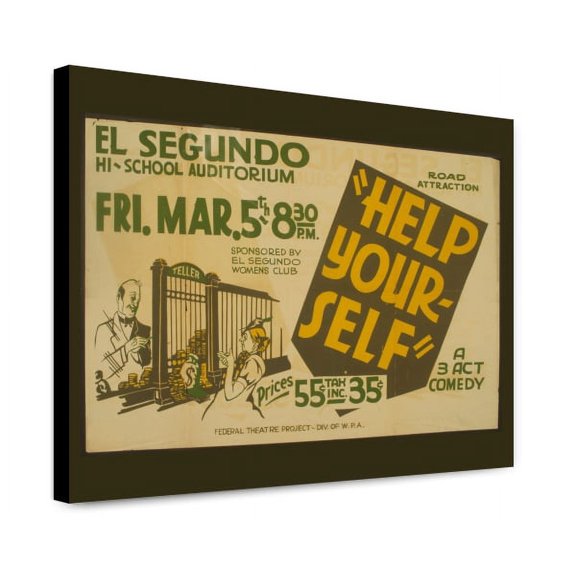Canvas Print: Help Your-Self A 3 Act Comedy., 1937