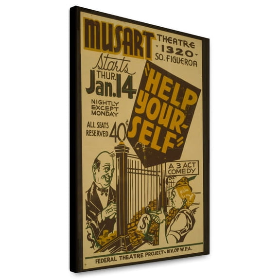 Canvas Print: Help Yourself A 3 Act Comedy., 1937
