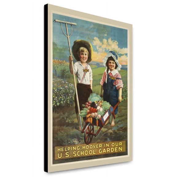 Canvas Print: Helping Hoover In Our U.S. School Garden, 1919