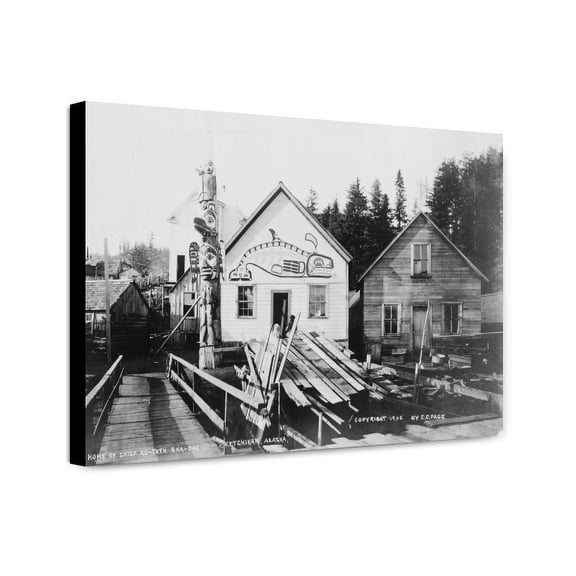 Canvas Print: Home Of Chief Ko-Teth Sha-Doc, Ketchikan, Alaska, 1906