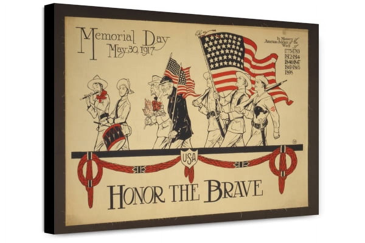 Canvas Print: Honor The Brave Memorial Day, May 30, 1917.