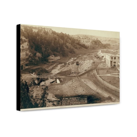 Canvas Print: Hot Springs, South Dakota From The Fremont, Elkhorn And M.V. Ry