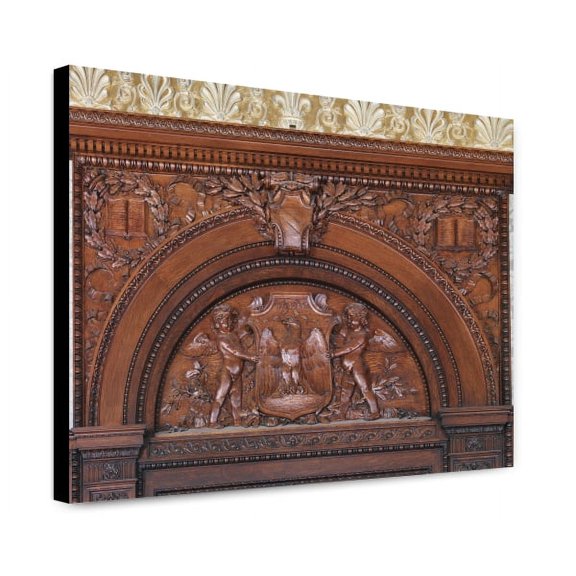 Canvas Print: House Members Room. Oak Tympanum Above Door By Charles H. Niehaus