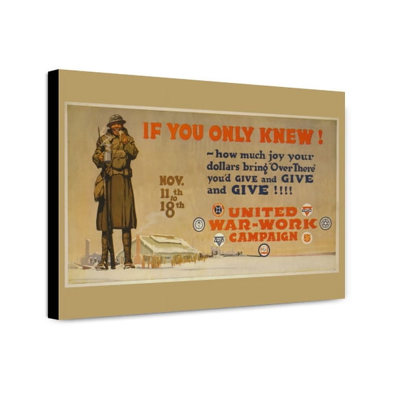 Canvas Print: If You Only Knew! - How Much Joy Your Dollars Bring Over There