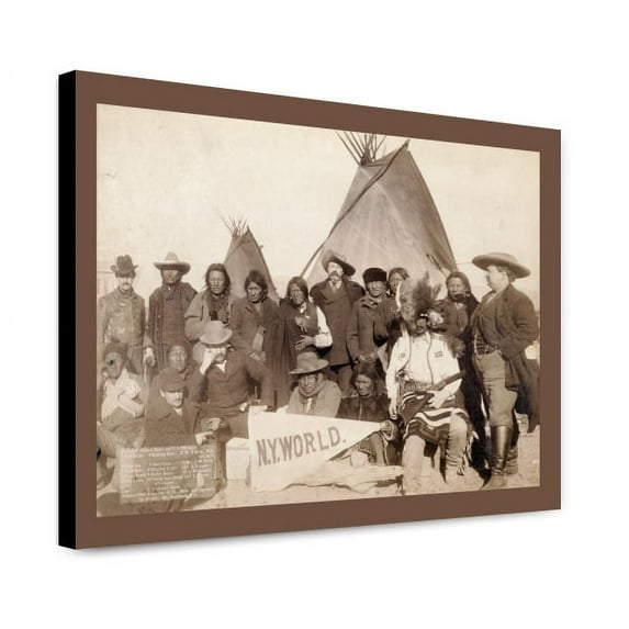 Canvas Print: Indian Chiefs And U.S. Officials. 1. Two Strike. 2. Crow Dog. 3