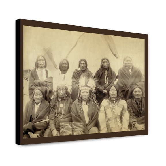 Canvas Print: Indian Chiefs Who Counciled With Gen. Miles And Setteled Sic The