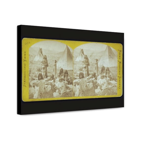 Canvas Print: Indian Squaws And Papooses, circa 1868