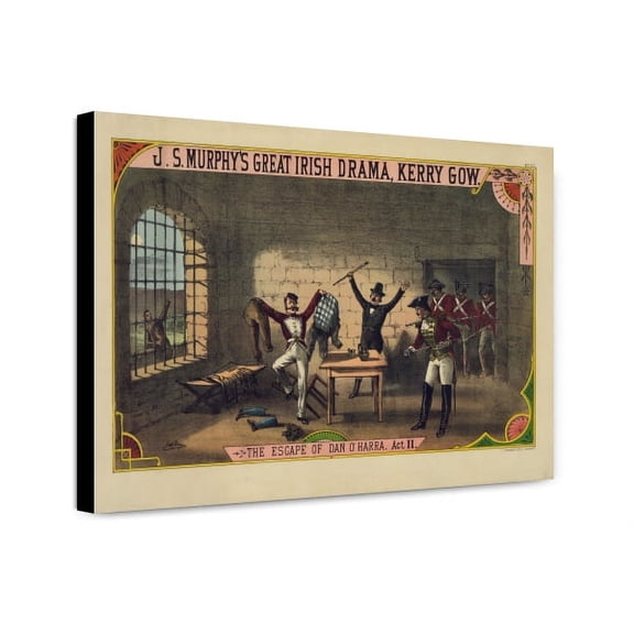 Canvas Print: J.S. Murphy's Great Irish Drama, Kerry Gow. The Escape Of Dan