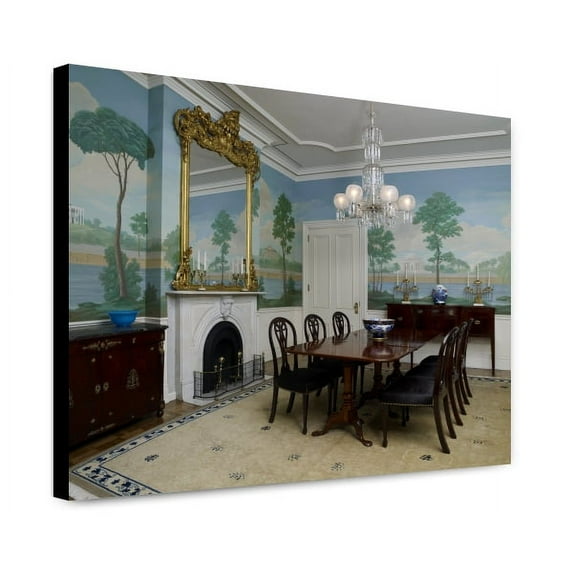 Canvas Print: Jackson Place Dining Room, Blair House, Located Across From The