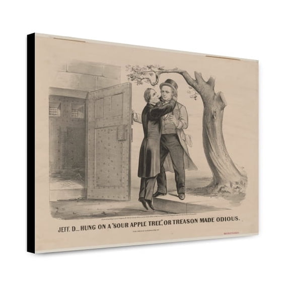Canvas Print: Jeff. D Hung On A Sour Apple Tree Or Treason Made Odious, 1867