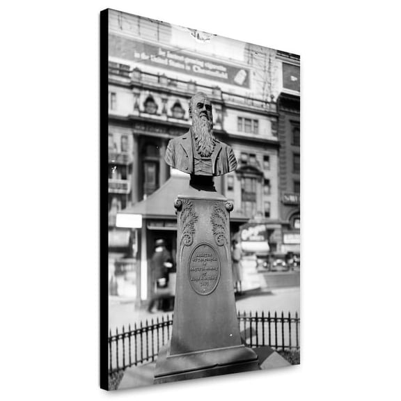 Canvas Print: John J. Bagley Statue, circa 1915