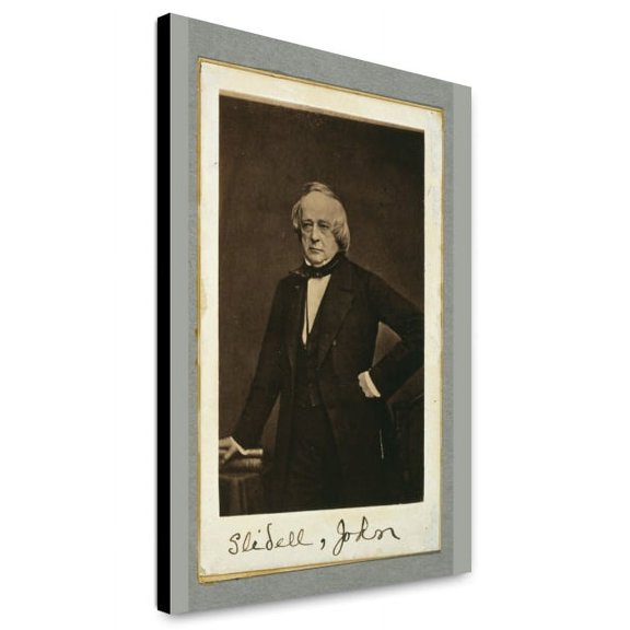 Canvas Print: John Slidell, Three-Quarter Length Portrait, Standing, Left Arm On