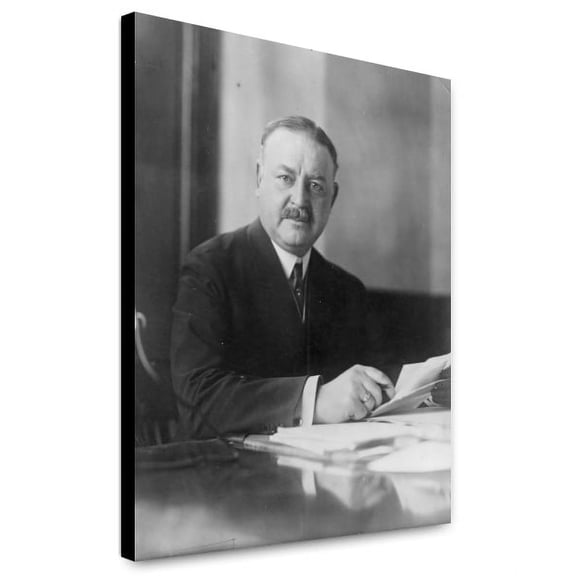 Canvas Print: Joseph Faurot, Head-And-Shoulders Portrait, Seated At Desk, Facing