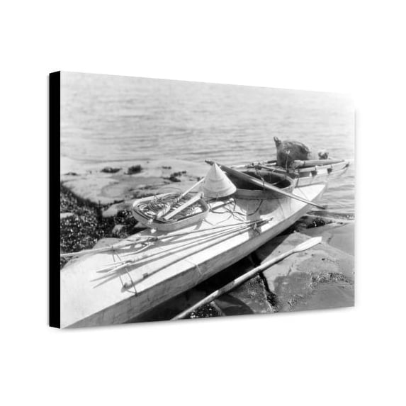 Canvas Print: Kaiak With Seal Hunting Equipment, Nunivak, 1929