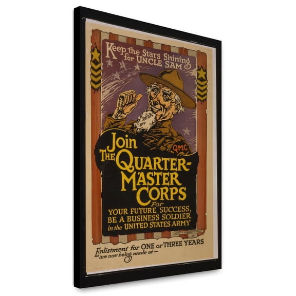 Canvas Print: Keep The Stars Shining For Uncle Sam - Join The Quartermaster