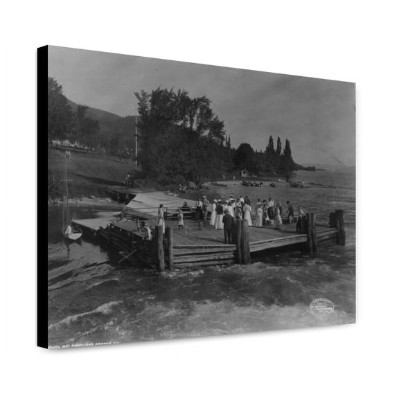 Canvas Print: Landing At Sabbath Day Point, Lake George, New York, 1907