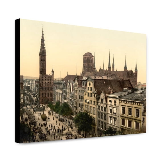 Canvas Print: Langen Market And Court House, Danzig, West Prussia, Germany (I.E.